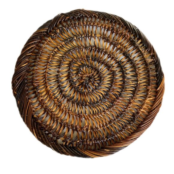 Vintage Woven Wicker Rattan Hot Pads Trivets Pot Holders Decor MCM Round Square - Picture 6 of 10